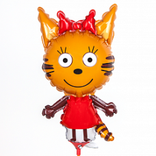 Шар с клапаном (12''/30 см) Мини-фигура, Три Кота, Карамелька