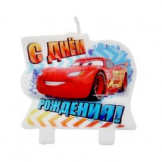 Свеча в торт "С днем рождения", Тачки