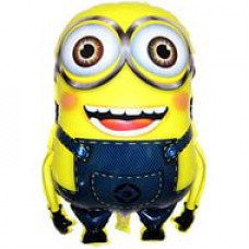 Шар (14''/36 см) Мини-фигура, Миньон двухглазый, Желтый