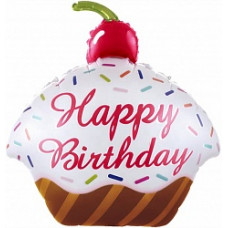 Шар (28''/71 см) Фигура, Кекс на День Рождения, 1 шт.