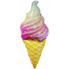 Шар (47''/119 см) Фигура, Искрящееся мороженое, Градиент, 1 шт.