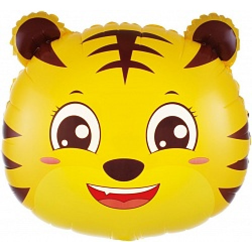Шар (19''/48 см) Фигура, Голова, Маленький Тигр, 1 шт.