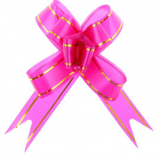 Бант Бабочка с золотой полосой Фуше (4''/10 см), 20 шт.