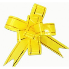 Бант Бабочка с золотой полосой Желтый (4''/10 см), 20 шт.