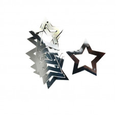 Гирлянда 2,2 м "Звезды с вырубкой" Серебряная / 1 шт. /