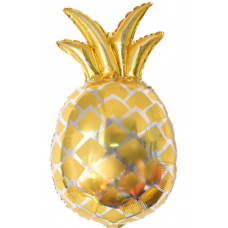 Шар (30''/76 см) Фигура, Ананас, Золото, 1 шт.