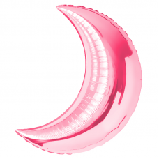 Шар (28''/71 см) Фигура, Полумесяц, Розовый