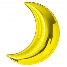 Шар (28''/71 см) Фигура, Полумесяц, Золото, 1 шт