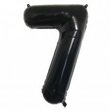 Шар (40''/102 см) Цифра, 7, Черная, Китай.