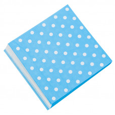 Салфетки Голубые точки, 32*32см, 20шт.