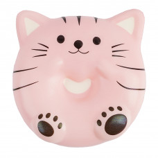 Игрушка - сквиш, Пончик - кот, Розовый, 9*3 см, 1 шт.