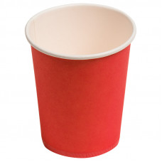 Стаканчики однотонные, красный, 180мл, 6шт.
