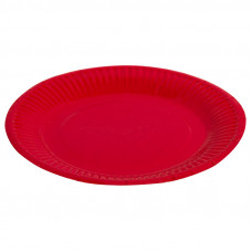 Тарелка однотонная, красный, 7 дюймов, 6шт