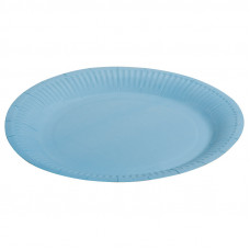 Тарелка однотонная, голубой, 7 дюймов, 6шт