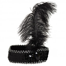 Ободок ар - Деко, черный