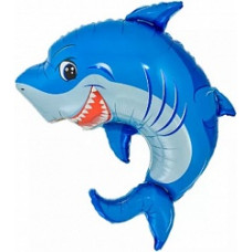 Шар с клапаном (17''/43 см) Мини-фигура, Кен, Веселая Акула, 1 шт.