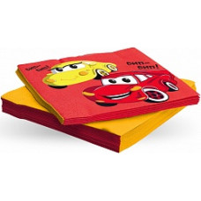 Салфетки, Веселые машинки, 33*33 см, 20 шт.