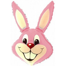 Шар (40''/102 см) Фигура, Заяц, Розовый