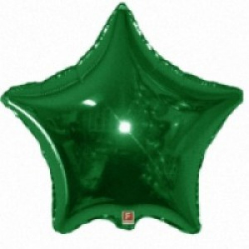 Шар (18"/46 см) Звезда, Зеленый