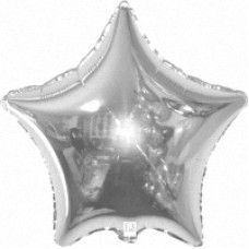 Шар (18''/46 см) Звезда, Серебро