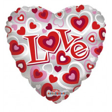 К Сердце 685 Любовь Просто любовь одностор. 18"/45см шар фольга