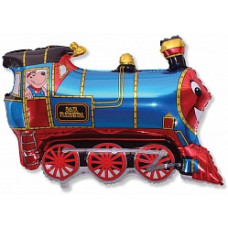 Шар (32''/81 см) Фигура, Паровозик, Синий