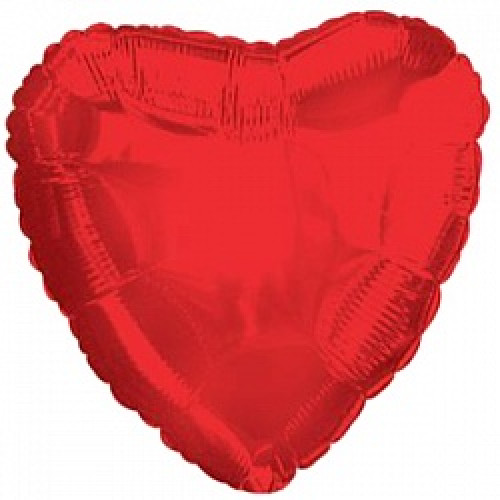 Фольгированный шар (18\'\'/46 см) Сердце, Красный, 1 шт.
