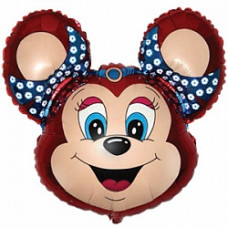 Шар (14"/36 см) Мини-фигура, Бабси-Маус, Красный