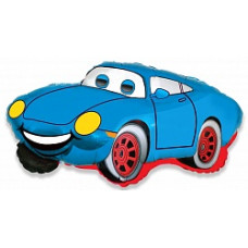 Шар (14''/36 см) Мини-фигура, Гоночная машина, Синий