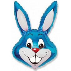 Шар (14"/36 см) Мини-фигура, Заяц, Синий