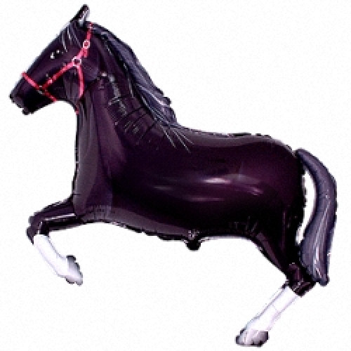 Шар (14''/36 см) Мини-фигура, Лошадь, Черный