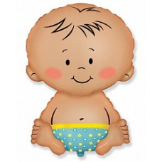 Шар (14"/36 см) Мини-фигура, Малыш мальчик, Голубой