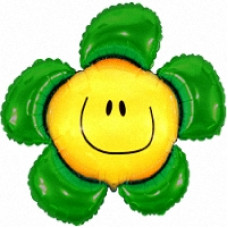 Шар (14"/36 см) Мини-фигура, Солнечная улыбка, Зеленый