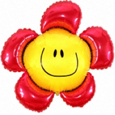 Шар (14"/36 см) Мини-фигура, Солнечная улыбка, Красный