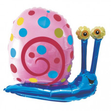 Шар (14"/36 см) Мини-фигура, Улитка, Синий