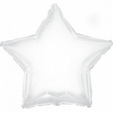 Шар (18''/46 см) Звезда, Белый
