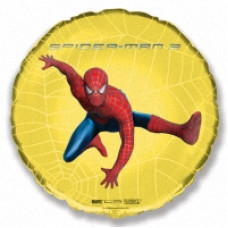 Шар (18''/46 см) Круг, Человек-паук 3, Золото,