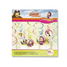 Спираль С ДР Маша и Медведь 46-60см 12шт