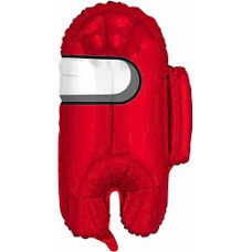 Шар (26''/66 см) Фигура, Космонавтик, Красный, 1 шт.