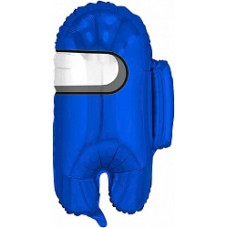 Шар (26''/66 см) Фигура, Космонавтик, Синий, 1 шт.