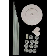 Стойка для шаров Фонтан Сердце, 11 насадок, 1 м, 1 шт.