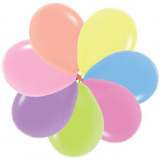 Шар (12''/30 см) Ассорти, неон, 100 шт.