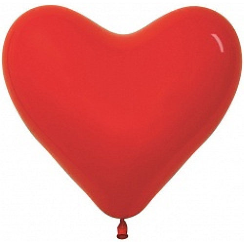 Сердце (6"/15 см) Красный (015), пастель, 100 шт.