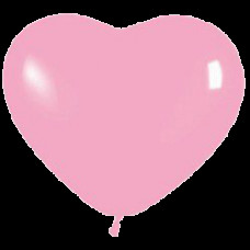 Сердце (6"/15 см) Розовый (009), пастель, 100 шт.