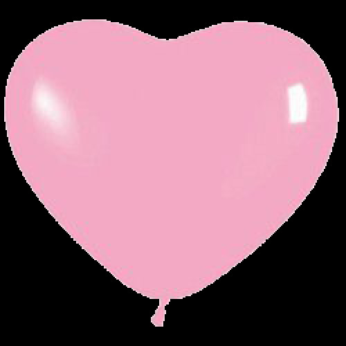 Сердце (6"/15 см) Розовый (009), пастель, 100 шт.