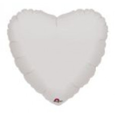 А Б/РИС СЕРДЦЕ 18" Пастель White