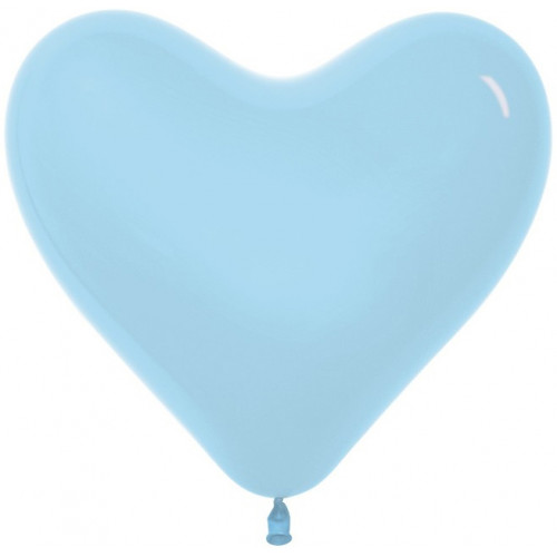 Сердце (6''/15 см) Светло-голубой (140), пастель, 100 шт.
