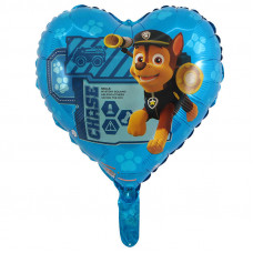 Шар (18''/46 см) Сердце, Патруль, В полете Чейз, синий