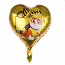 Шар (18''/46 см) Сердце, Патруль, Стройка, золото