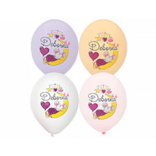 Шар с рисунком 14" С Днем Рождения Девочка 5цв